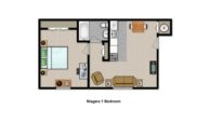 Niagara Falls Apartments 1 Bedroom Floor Plan