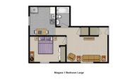 Niagara Falls Apartments 1 Bedroom Floor Plan