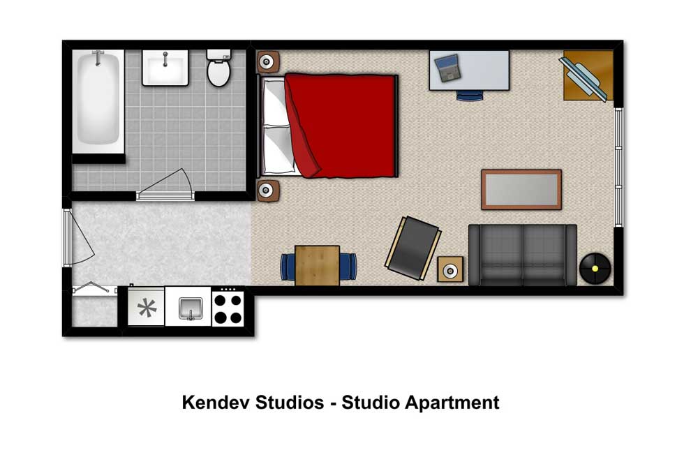 Kendev Studios Floor Plan