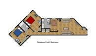 Delaware Park 2 Bedroom Floor Plan