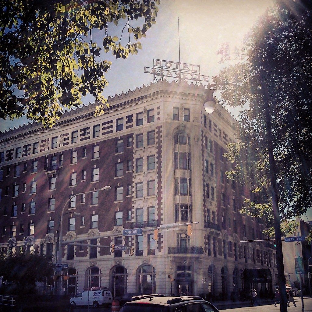 The historic Hotel Lafayette in downtown Buffalo, home of Public Espresso + Coffee