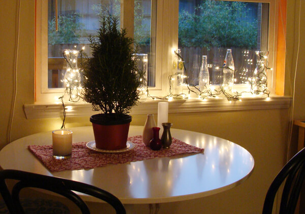 candles plants lights apartment