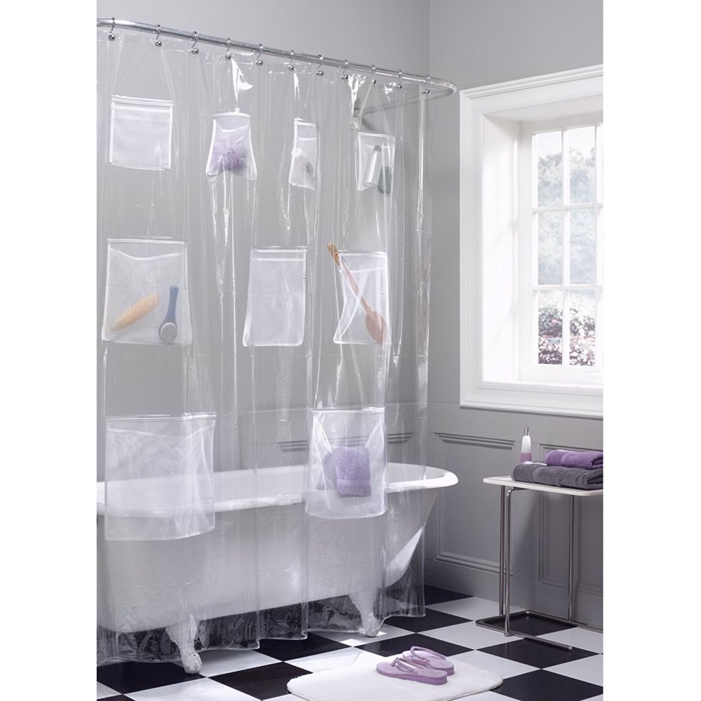 shower curtain with pockets