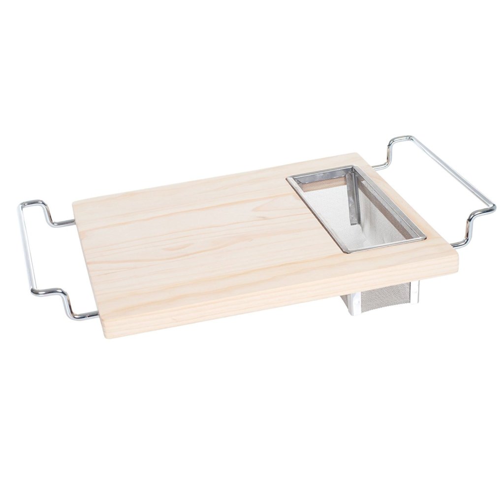 sink cutting board with colander