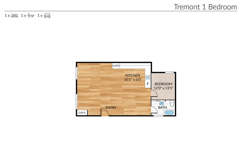 Tremont Place Apartments Floor Plan