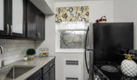Updated kitchen at the Delaware Park Apartments