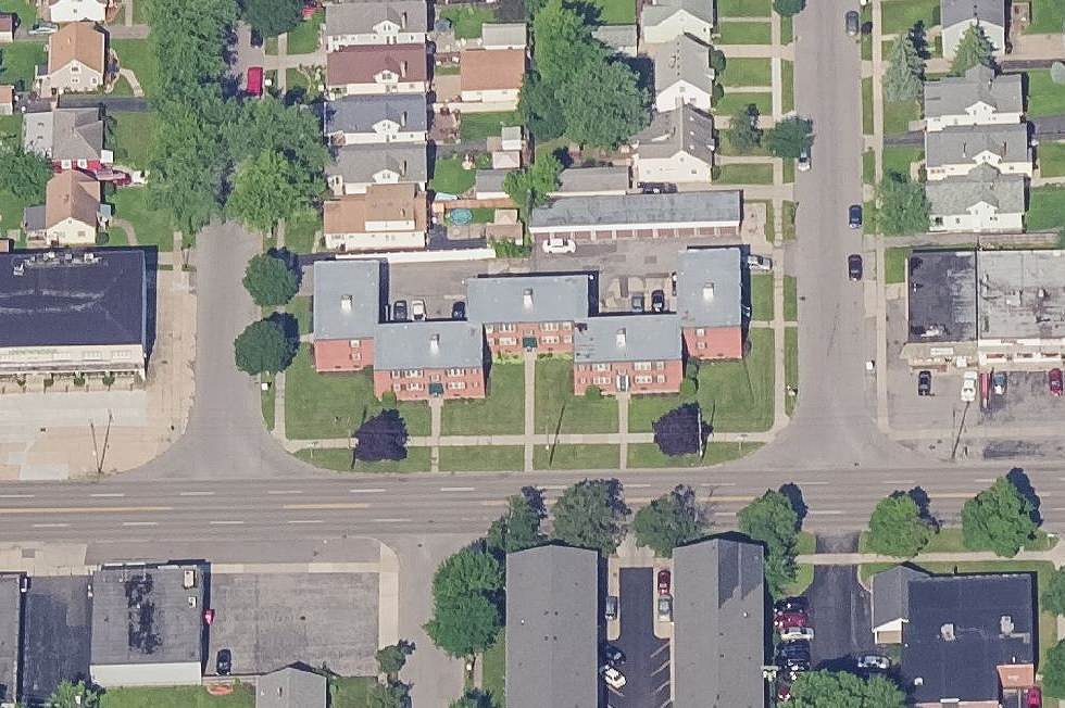 Aerial of Fowler Apartments in Kenmore NY