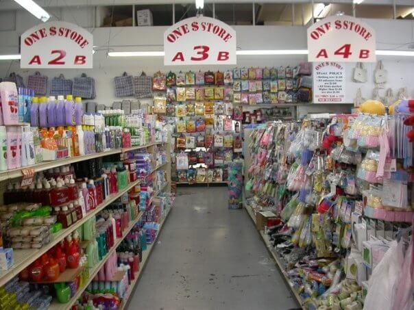 dollar store aisle