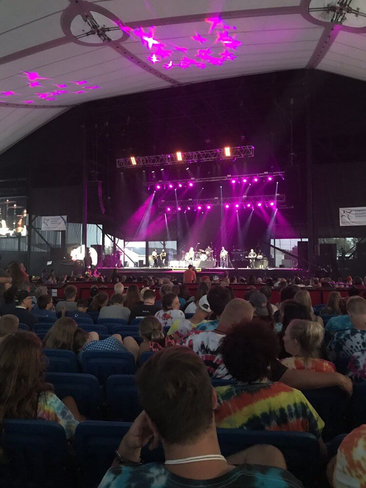 view from seats of outdoor concert at Darien Lake in Corfu, NY