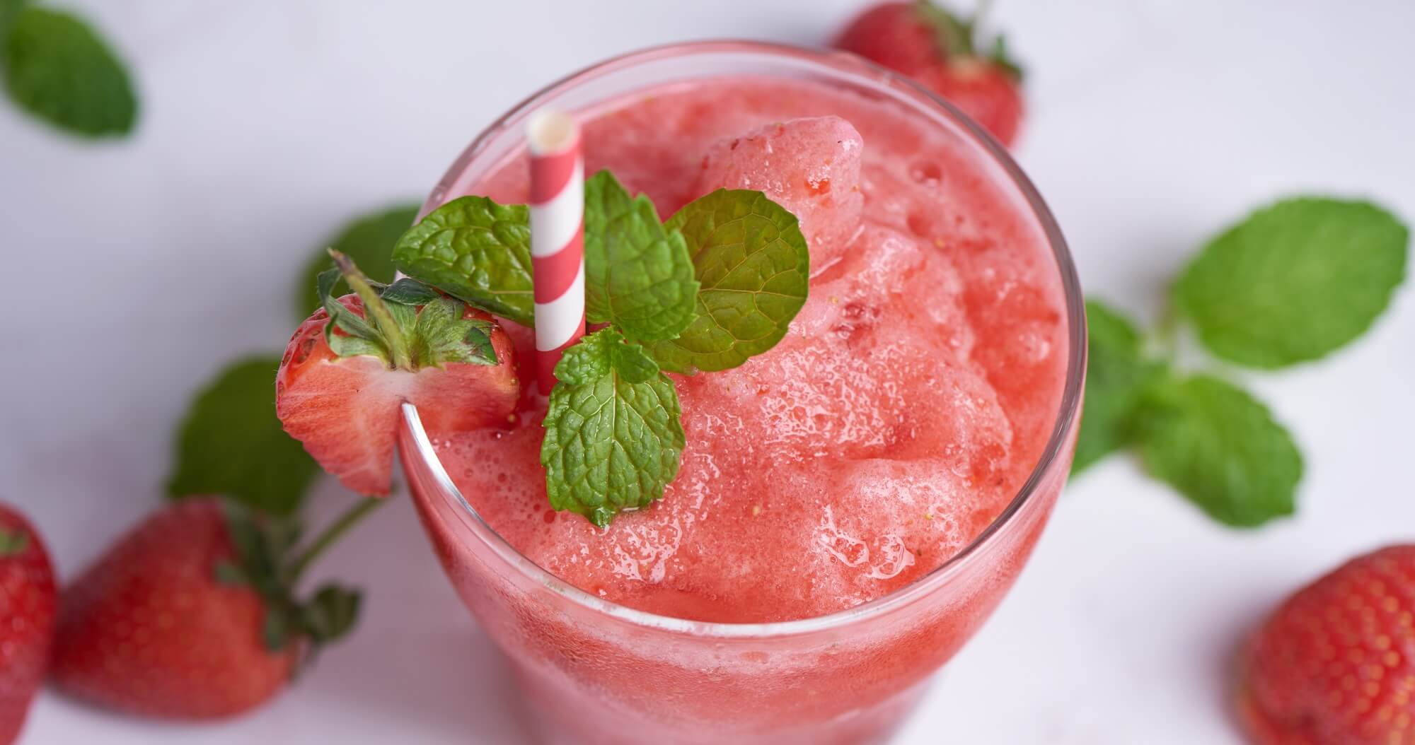 frozen strawberry slushie