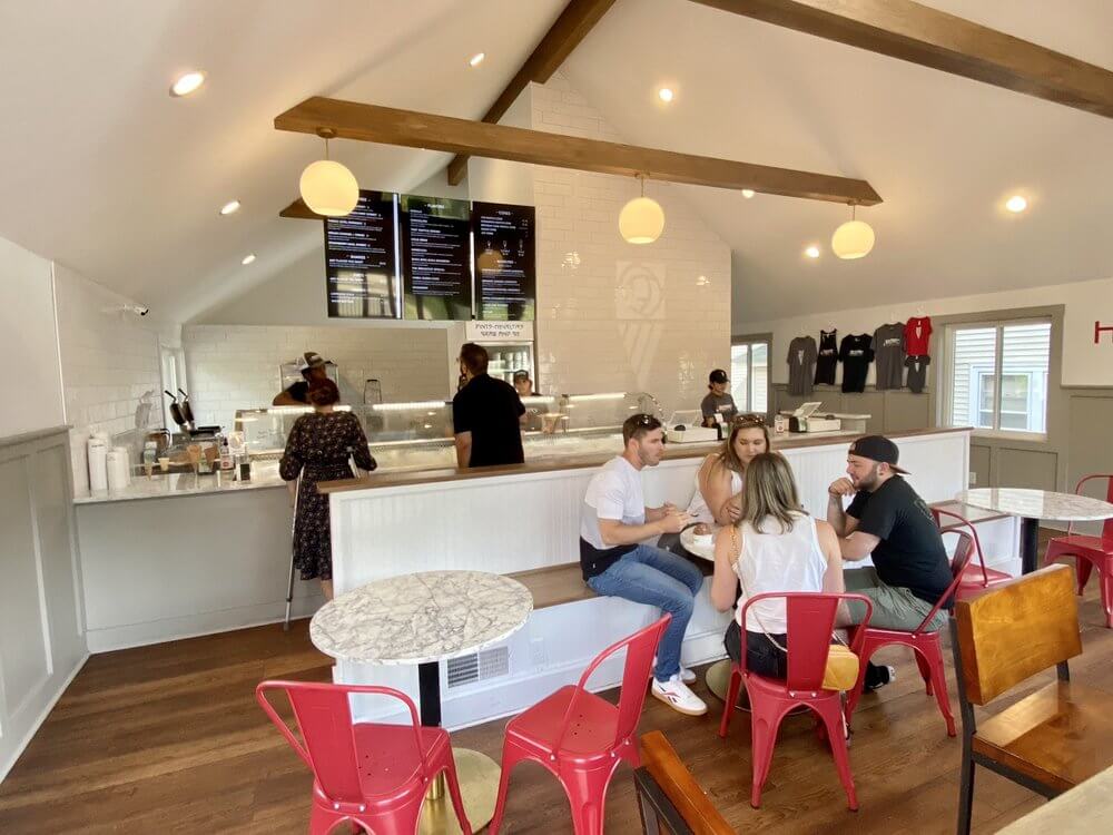 Bright Interior at Rosies Handcrafted Ice Cream