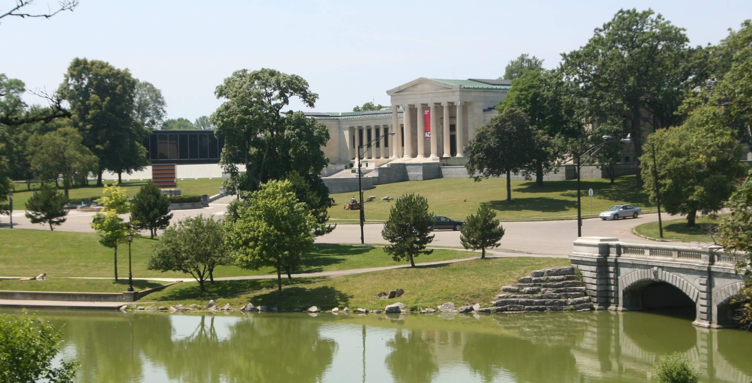 View of Albright–Knox Art Gallery from Delaware Park