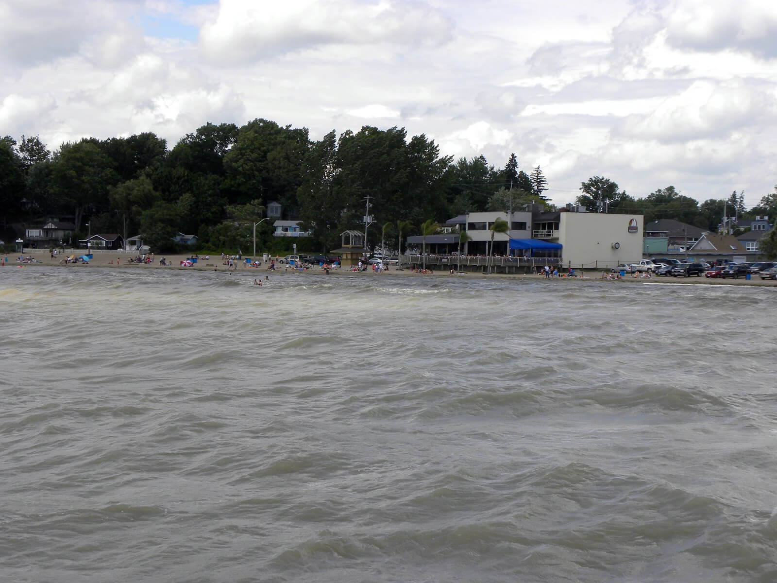 The sandy beach at Port Dover, Ontario, along the shore of Lake Erie